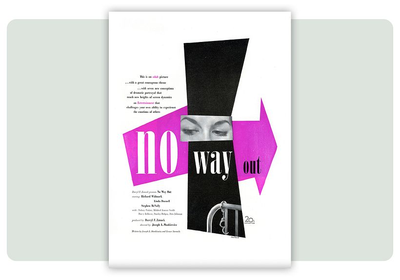 "No Way Out", cartel de Paul Rand