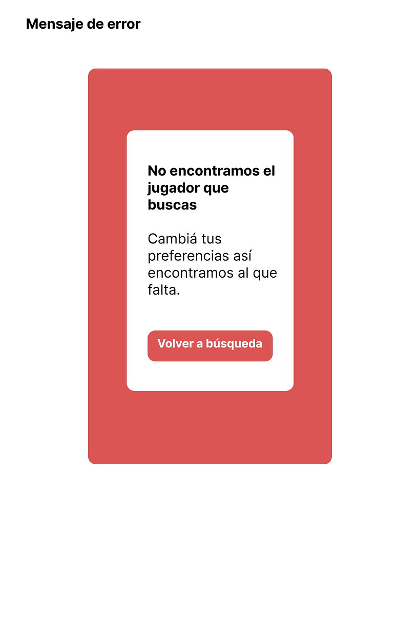 Mensaje de error