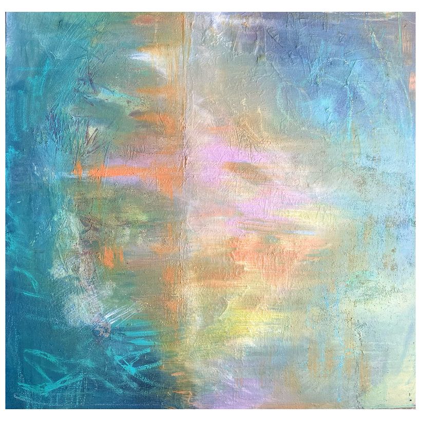 NARRATIVES, 2023, 36X36, MIXED MEDIA ON CANVAS