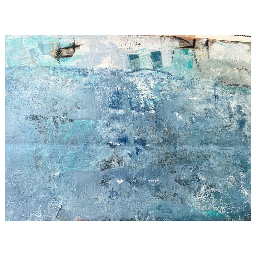 SHIPWRECKS AND SUBMARINES, 2023, 16X 11 MIXED MEDIA ON CANVAS PAPER