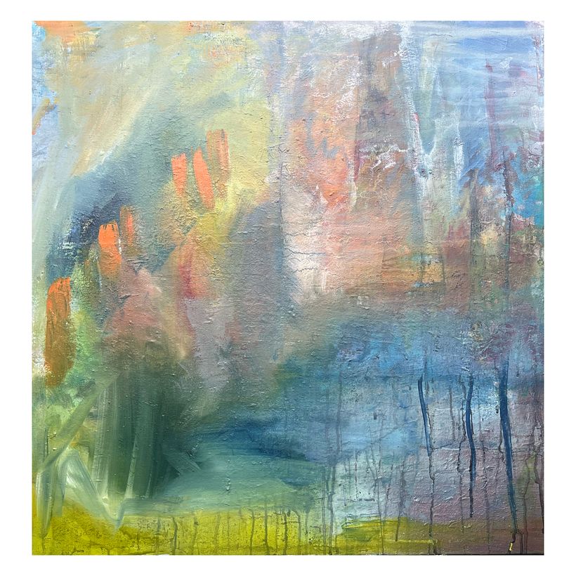 PARTS OF SELF, 2023, 26X26 ACRYLIC ON CANVAS