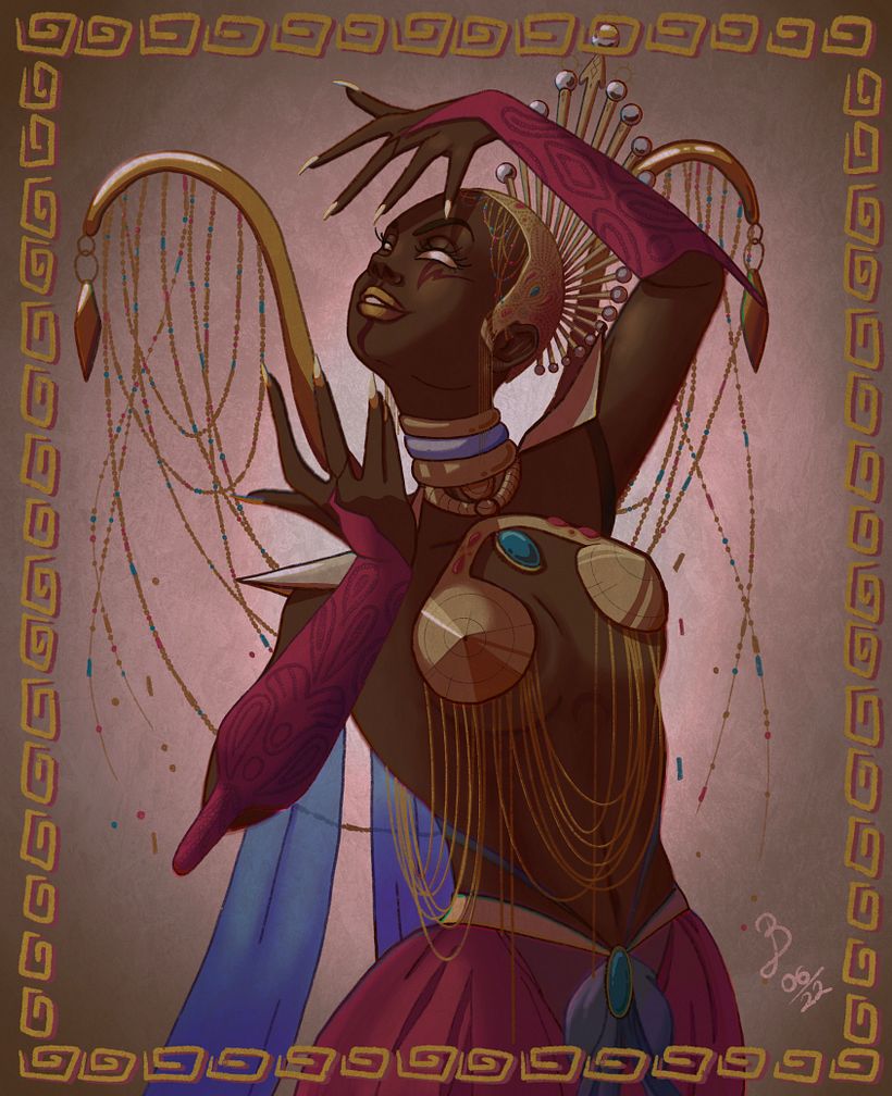 For a while this was perhaps my favorite drawing, I spent much time doing this and I was proud of this girl at the time