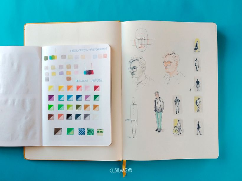 Guía de colores y ejercicios cuerpo humano. Cuaderno Talens Art Creation, tamaño A4.