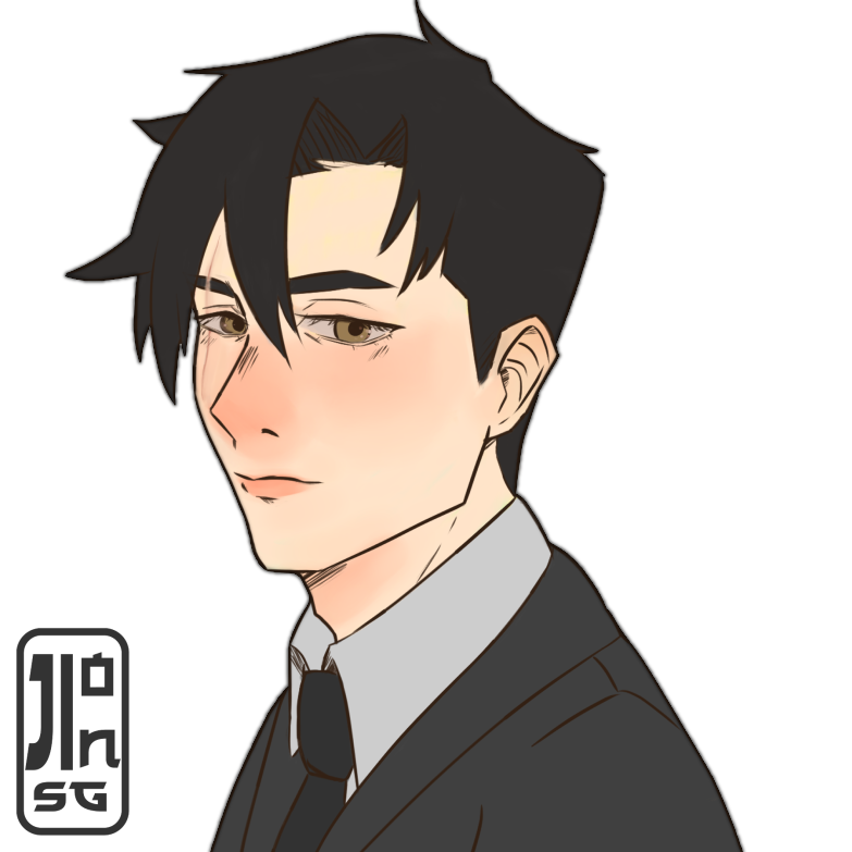 Practica de personajes masculinos con mi OC Jun