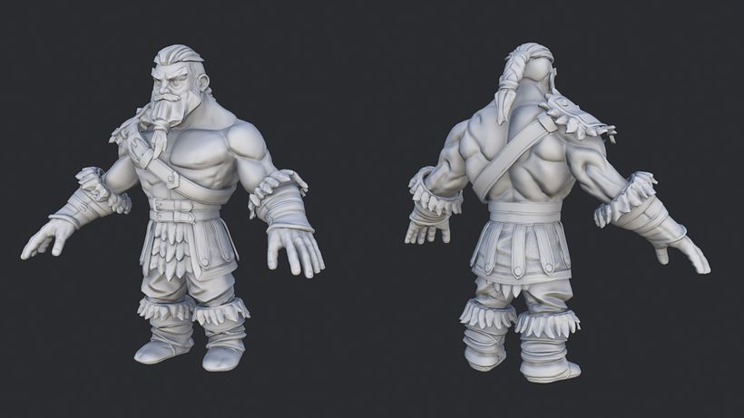 Low poly + Normal + AO