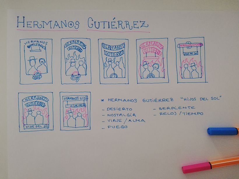 Primeros bocetos a papel