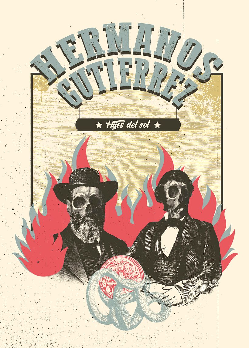 Boceto. Pruebas de color y tipografía