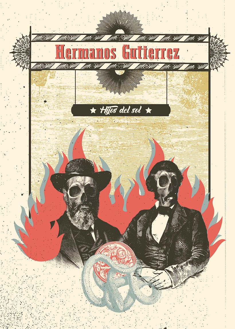 Boceto. Pruebas de color y tipografía