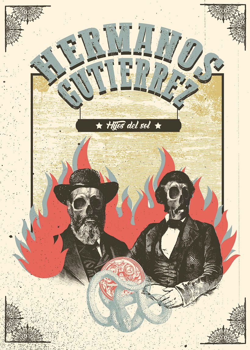 Boceto. Pruebas de color y tipografía