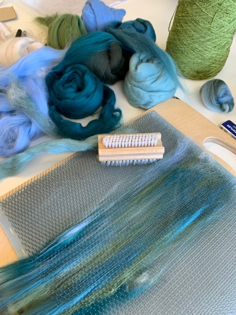 Preparing the unique blend for the client based on her colour preferences.