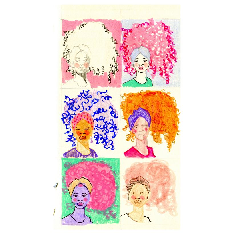 portraits - loved playing with different materials and textures. really love the last one (and the first).