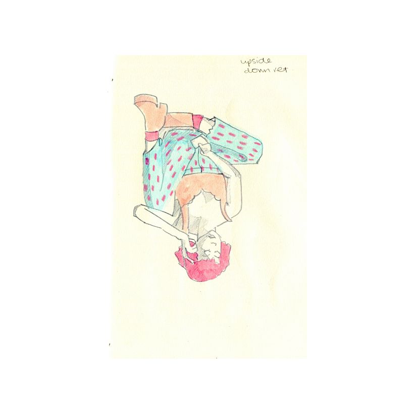 upside down sketch! it really makes you look and I was happy with result so added some colour!
