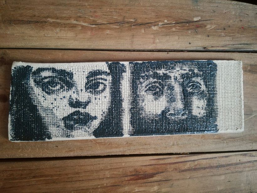 expérimentations peinture engobe, cuite
