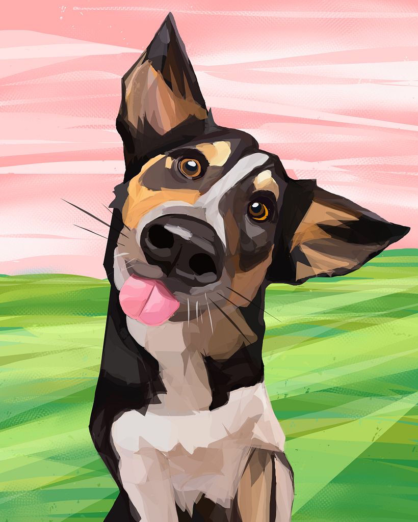 Infinite Painter … Hund mit Hintergrund