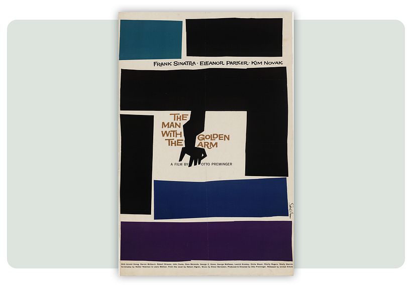 "The Man with the Golden Arm", by Saul Bass