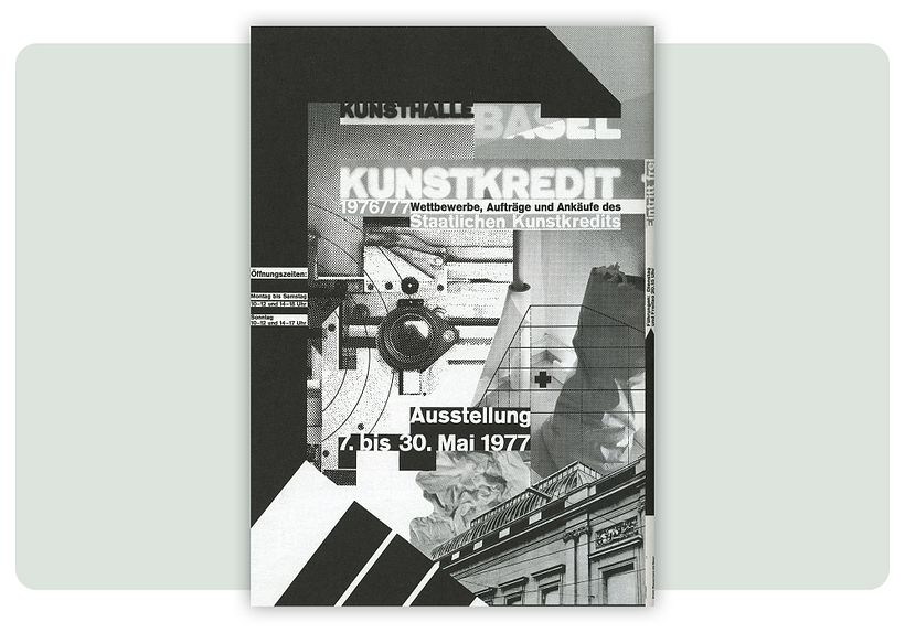 "Kunsthalle Basel Kunstkredit 76-77," by Wolfgang Weingart.
