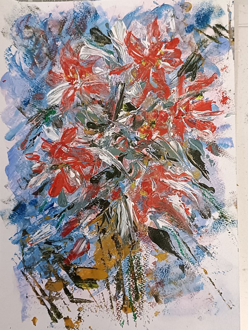 My project for course: Expressive Floral Painting with Acrylic Paint 1