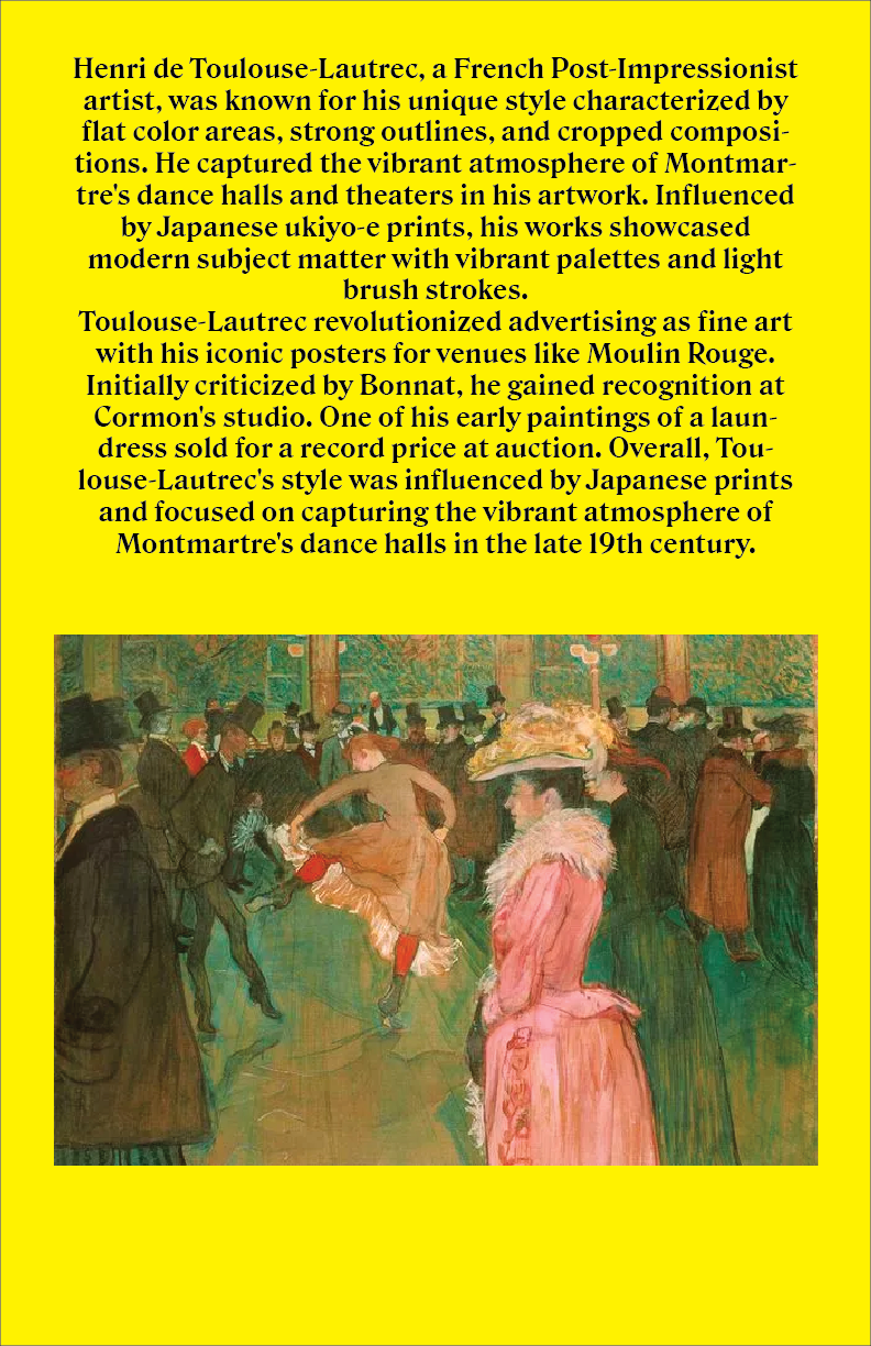 My project for course: Editorial Design: Think Like a Designer (Henri De Toulouse Latrec) 3