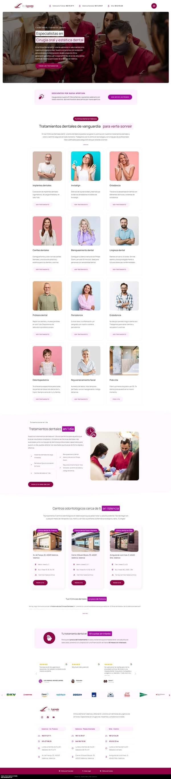 Diseño web Corporativa - Clínica dental