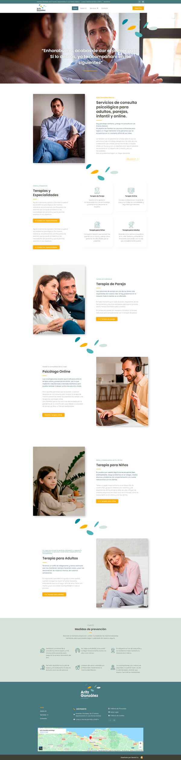 Diseño web Corporativa - Psicólogo