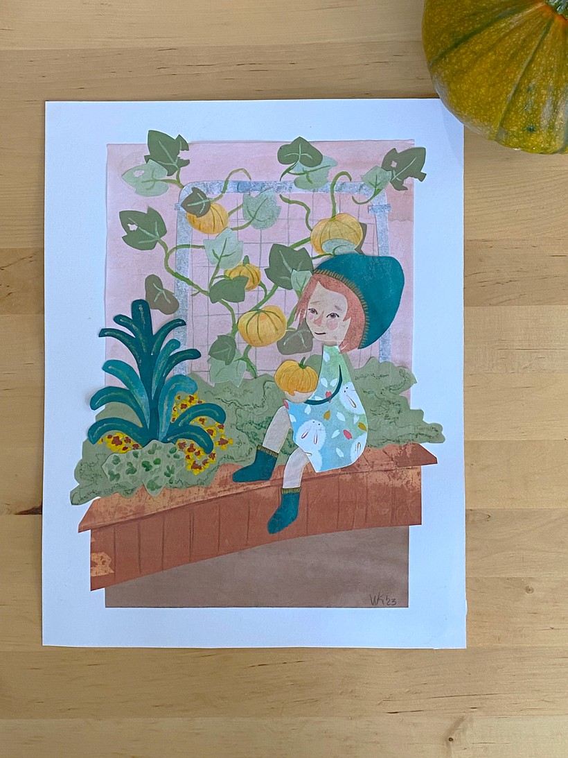 The final image - Not a literal self portrait but an image of my childlike enjoyment of gardening