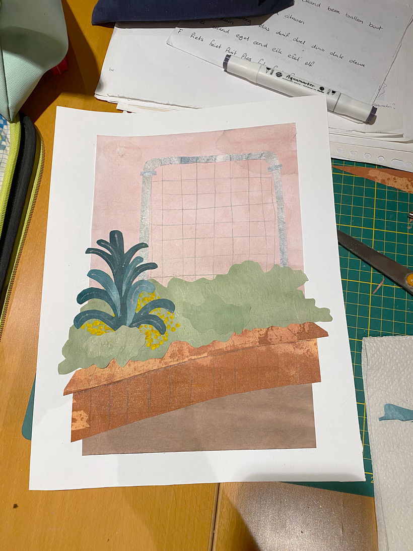 Work in progress - I was looking at my vegetable garden while making this illustration