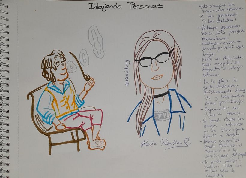 Dibujando Personas Karla Rouillon Gallangos