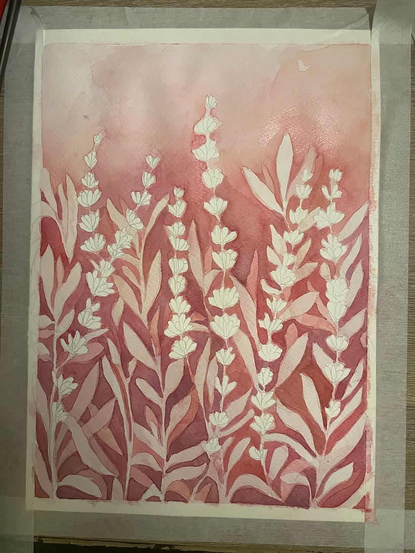 My project for course: Negative Watercolor Painting for Botanical Illustration 4
