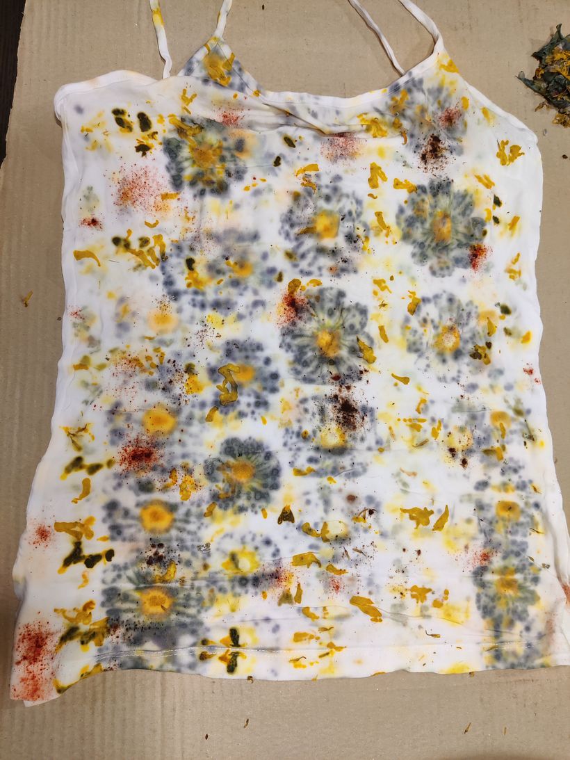 My project for course: Eco printing technique with flowers and plants 3