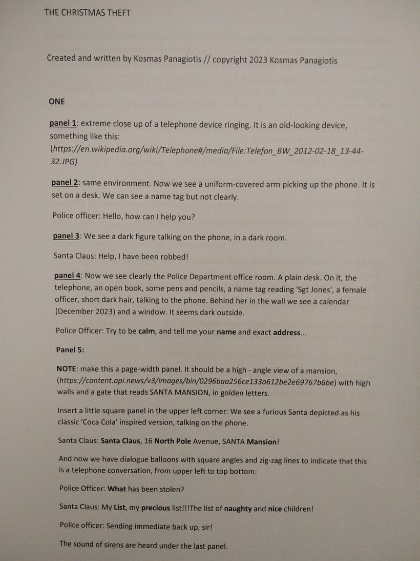 My project for course: Script Writing for Comics: Explore Visual Storytelling 7