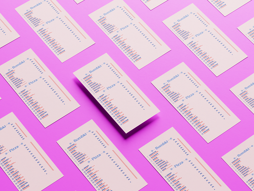 Design for bar menu 
