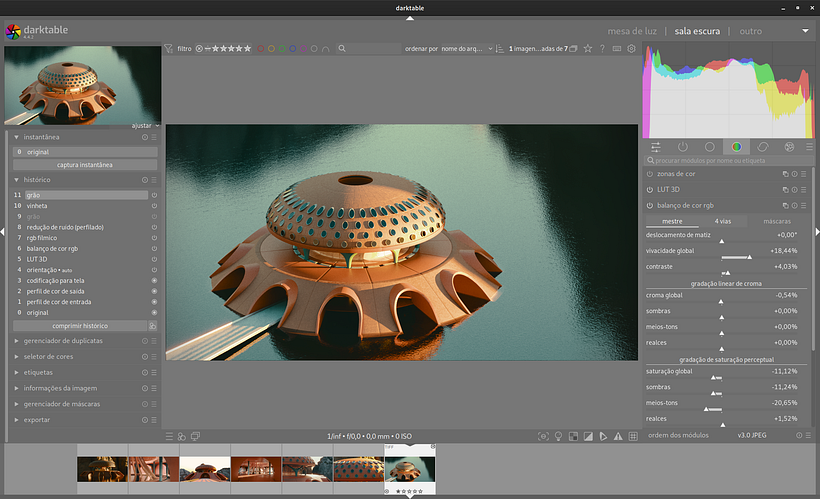 Edição no Darktable / Editing in Darktable