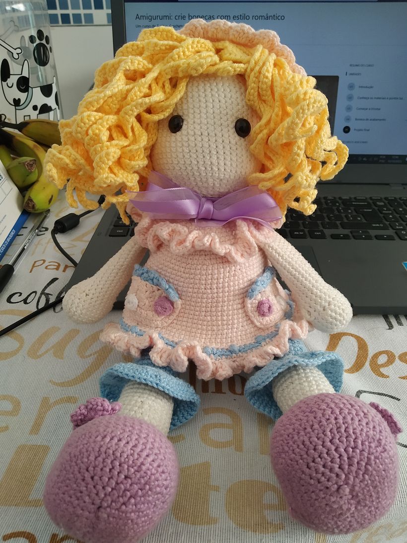 Meu projeto do curso: Amigurumi: crie bonecas com estilo romântico 3