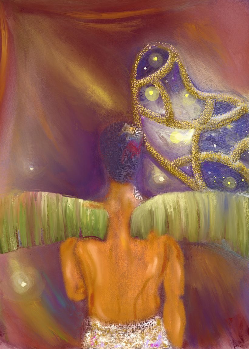 My practices in Procreate. San Juan of the Sprouts 2 (The Eve of Takeoff)