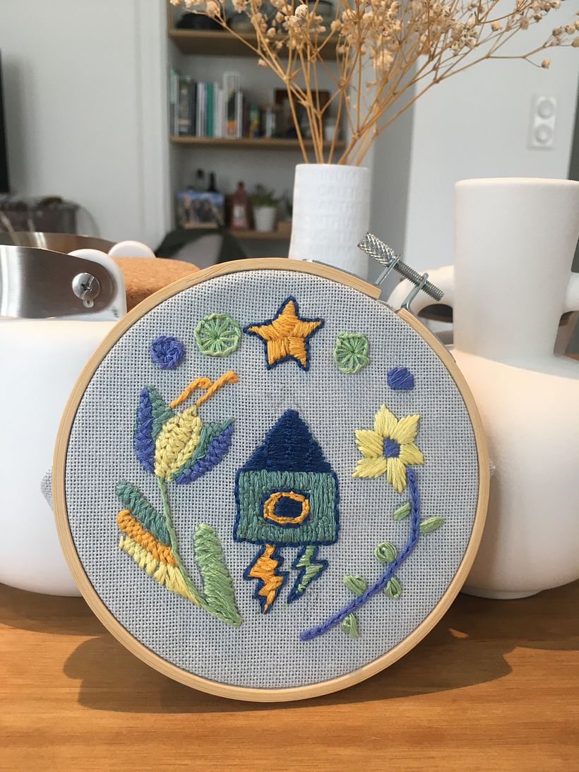 My project for course: Contemporary Embroidery With Traditional Mexican Needlework 3