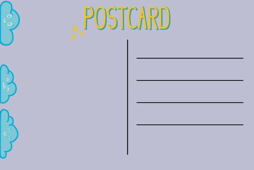 The back of my postcard 