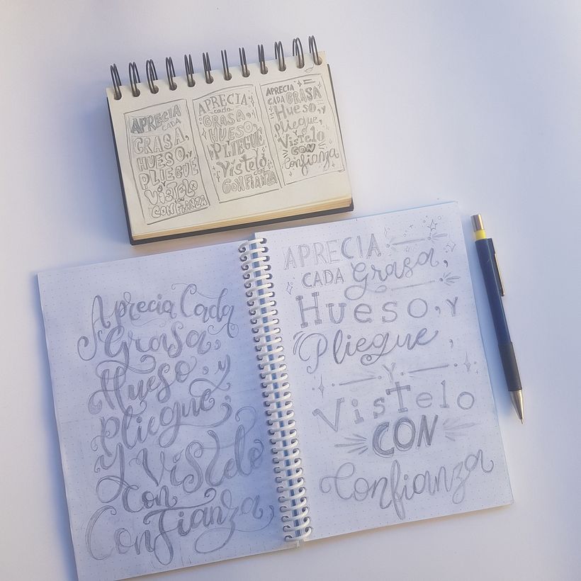 Mi proyecto del curso: Cuaderno tipográfico con lettering manual 1