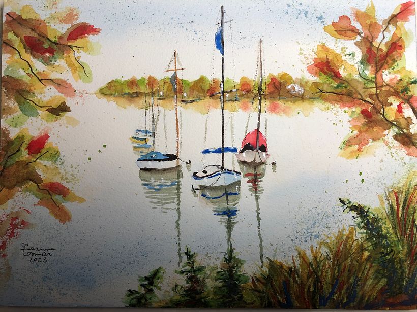 Mon projet du cours : Peinture de paysages marins à l'aquarelle 2