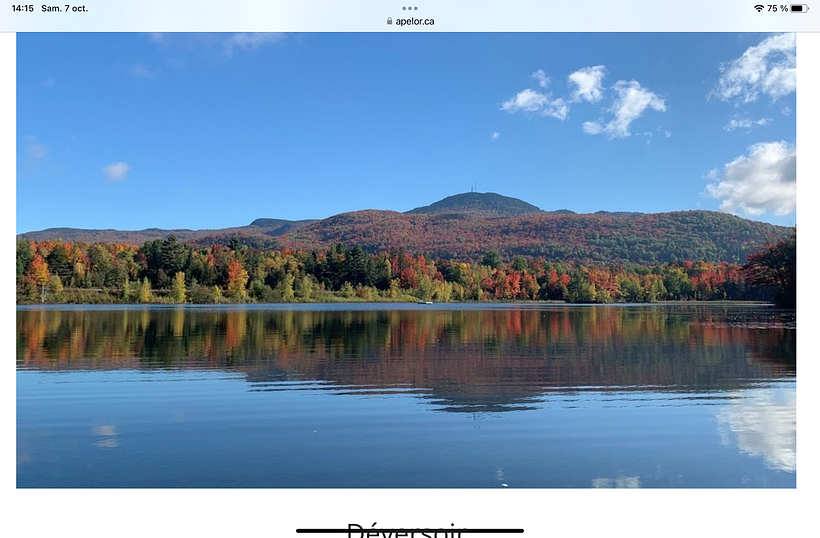 La photo du lac près de chez moi pour inspiration