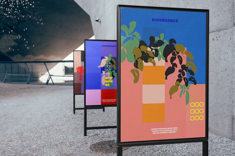 DIVERGENCE - My project for course: Graphic Design: The Art of Shape and Color 16