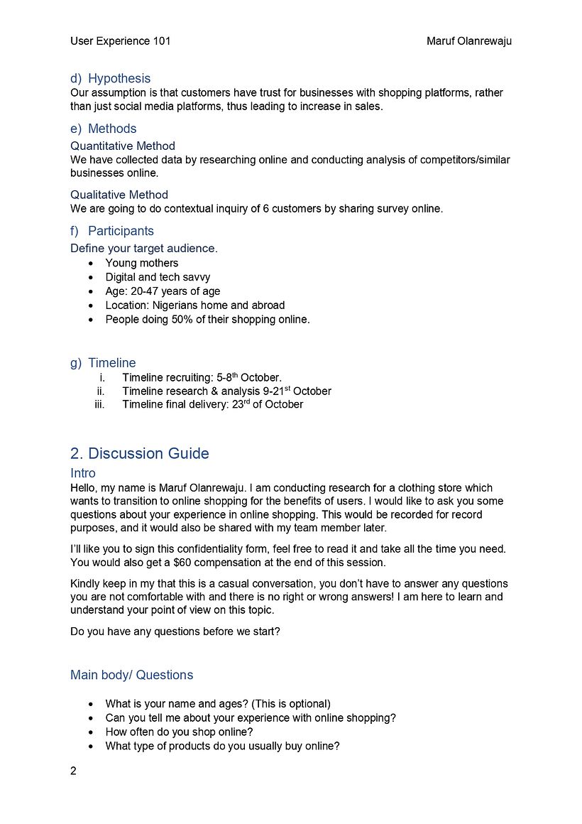 My project for course: UX Research 101 3