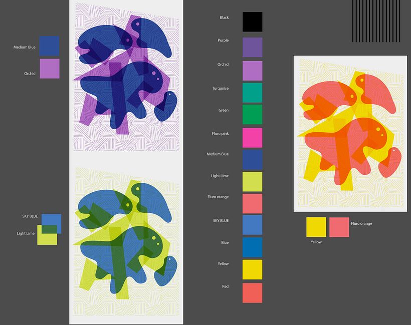 Testing of colours available.