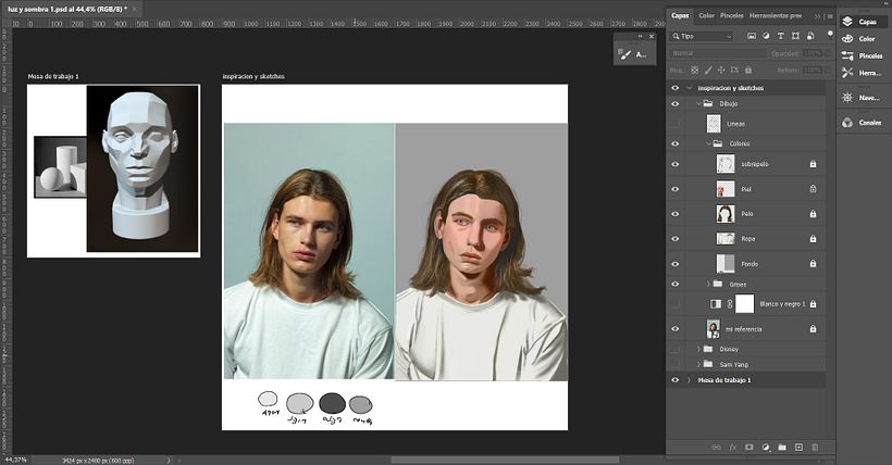 Vista sesion. Adobe photoshop.