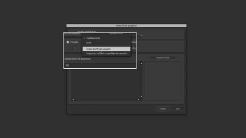 The first step is to create our user profile