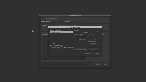 Here you can see the New Project tab