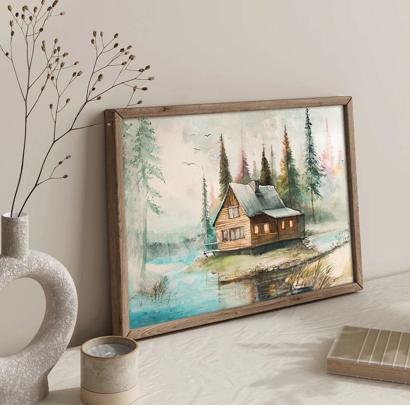 Peaceful Retreat - watercolor painting 2