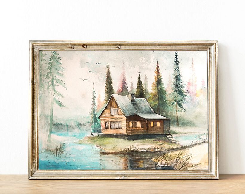 Peaceful Retreat - watercolor painting 3