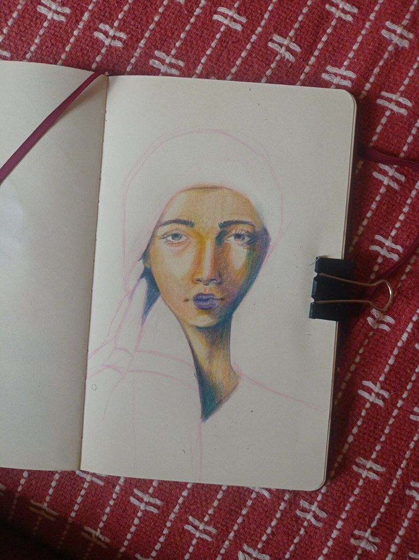 This was my first try, but I thought it came out too strong and the likeliness was a bit off, so I tried again