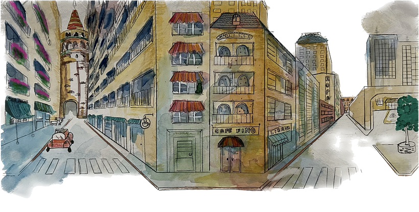 Mi proyecto del curso: Dibujo arquitectónico con acuarela y tinta 1