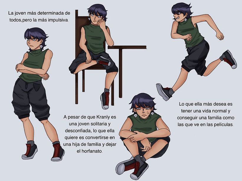 Kranly en distintas poses